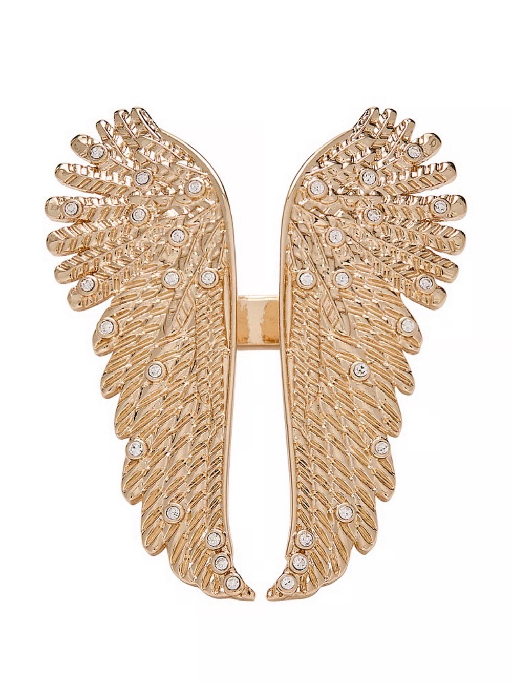 Victoria's Secret Gold Angel Wing Double-Finger Ring